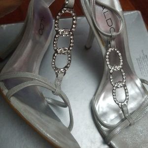 Silver Aldo Sandals
